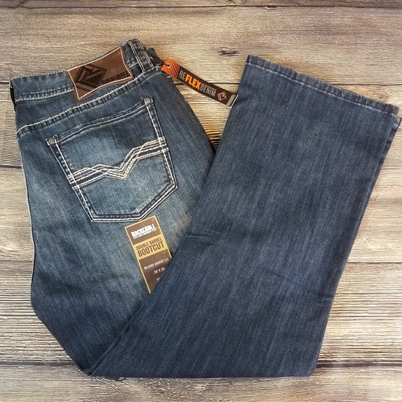 rock and roll cowboy double barrel relaxed fit bootcut jeans